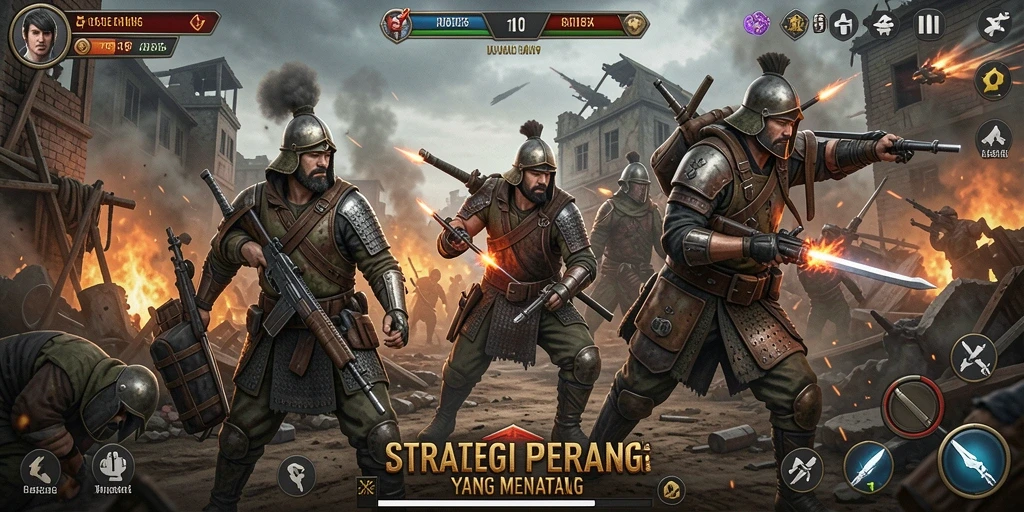 Tampilan gameplay menegangkan di 116X dengan strategi SLG.