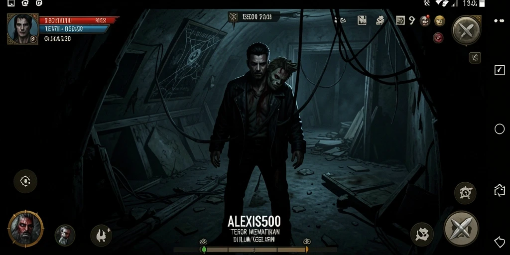 Screenshot menampilkan suasana mencekam dalam game Horror ALEXIS500.