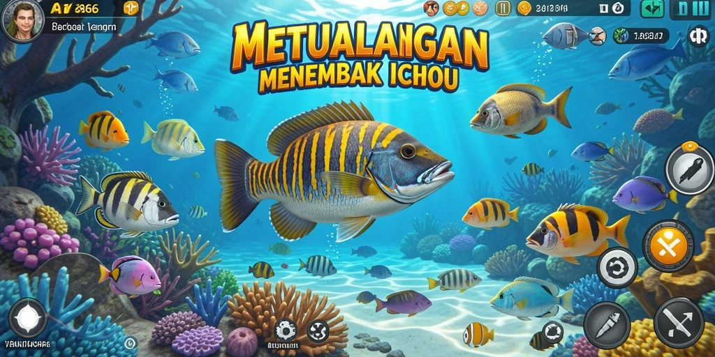 Screenshot menampilkan gameplay Tembak Ikan yang seru dan menarik.