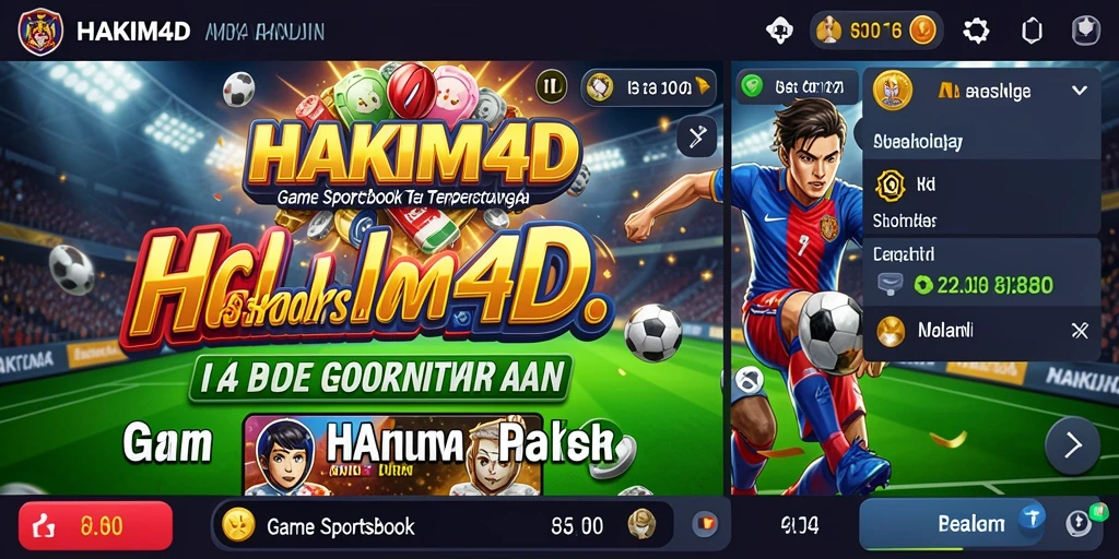 Tampilan menarik dan interaktif HAKIM4D saat bermain Sportsbook.