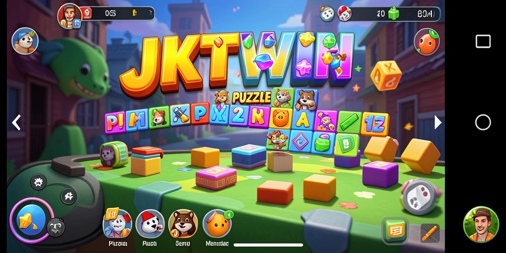 Screenshot utama JKTWIN menampilkan gameplay Puzzle yang menarik.