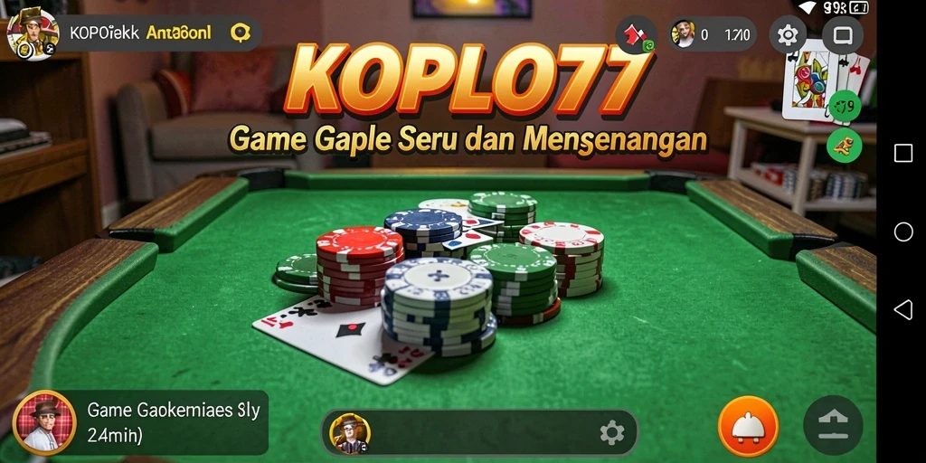 Screenshot gameplay Gaple yang seru dan interaktif di KOPLO77.