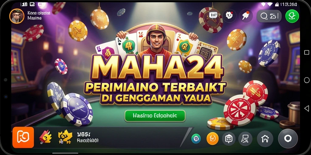 Screenshot gameplay MAHA24 menampilkan suasana kasino yang menyenangkan dan interaktif.