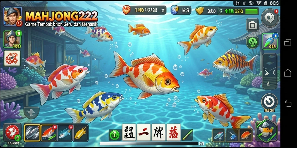 Tampilan gameplay menembak ikan yang seru di MAHJONG222.