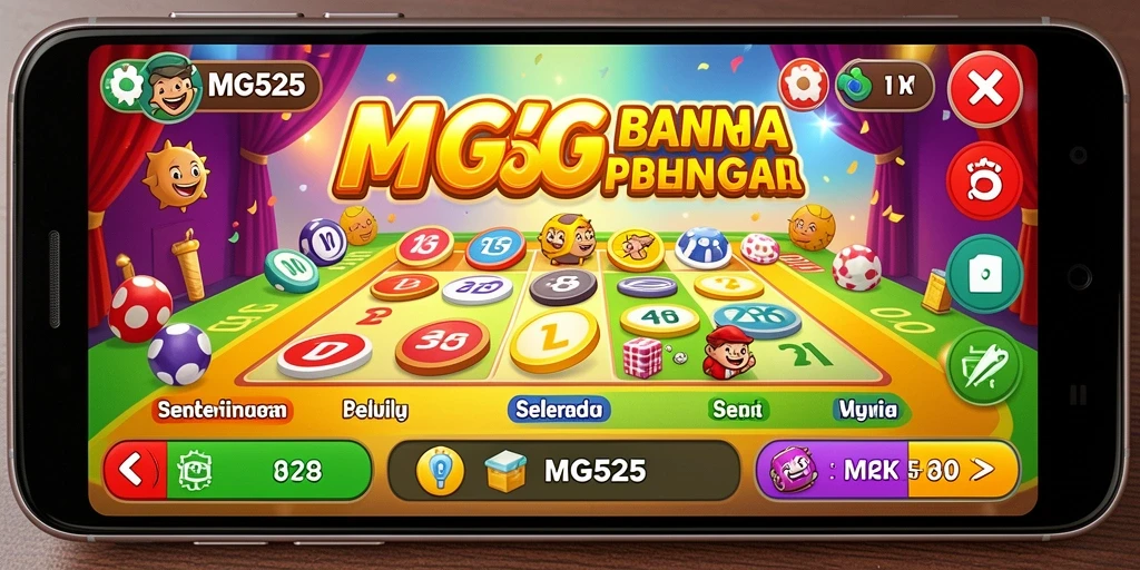 Tampilan gameplay seru di MG525 dengan interaksi Bingo.