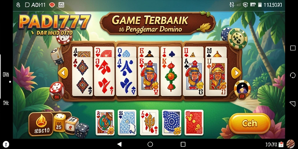 Tampilan gameplay seru PADI777 dengan pemain yang bersaing di meja Domino.
