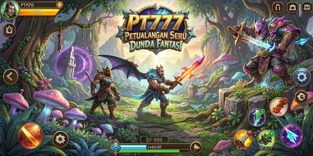 Screenshot utama PT777 menampilkan aksi seru dalam gameplay petualangan.