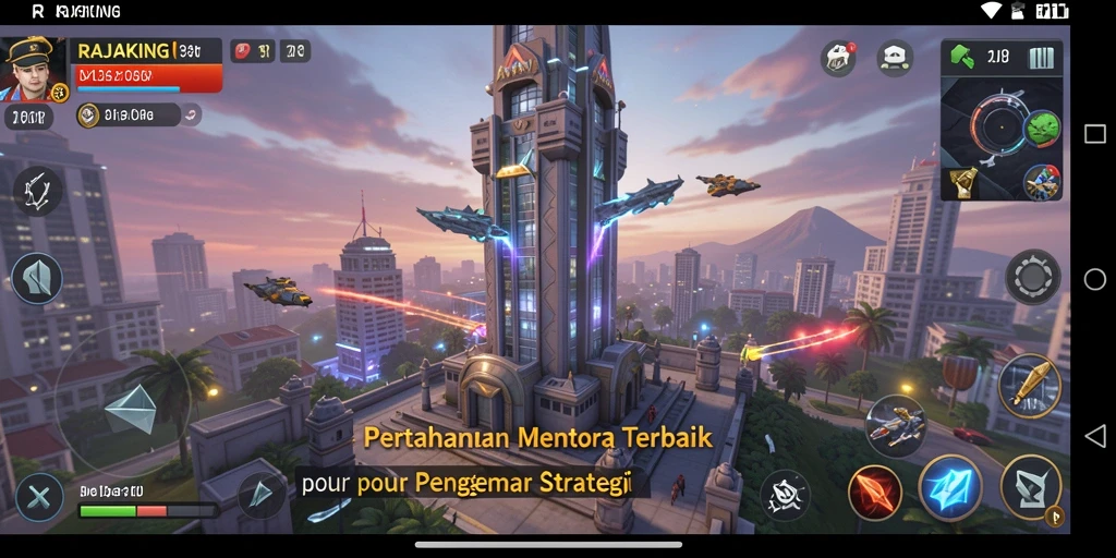 Tampilan menawan dari gameplay menara pertahanan RAJAKING.