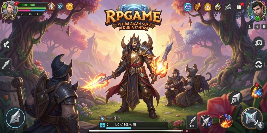 Tampilkan gameplay RPGAME yang seru dan mendebarkan.