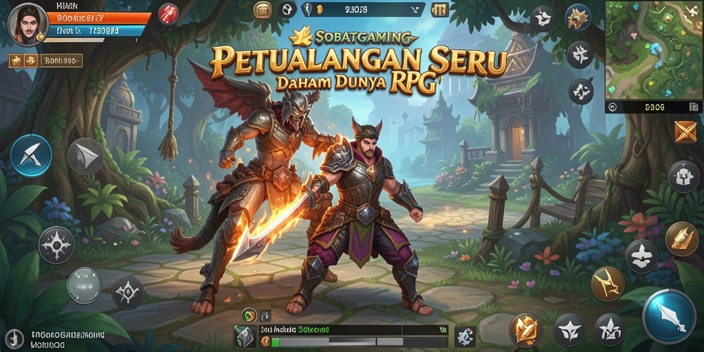 Tangkapan layar dari gameplay SOBATGAMING yang menampilkan pertarungan RPG yang seru.