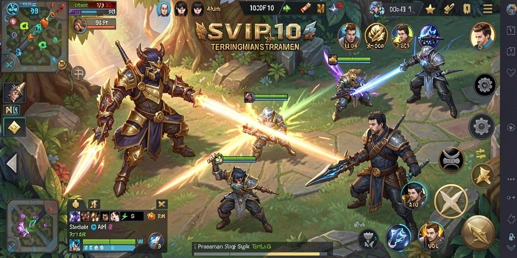 Tampilan gameplay menakjubkan dari SVIP10 yang menarik dan strategis.