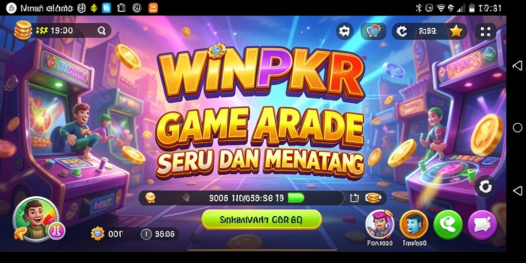 Tampilan gameplay menarik di WINPKR dengan banyak warna.
